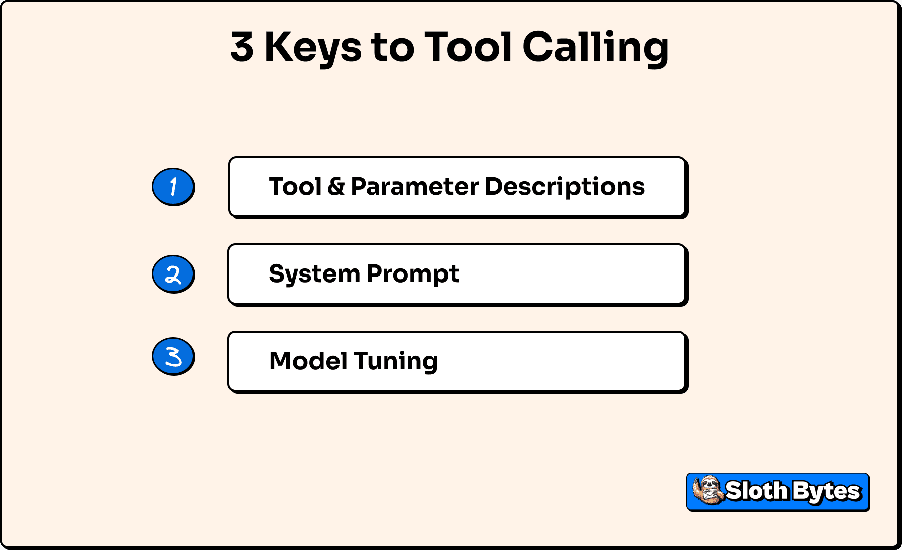 3 keys to tool calling